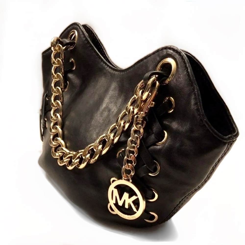 Michael Kors Soft Leather Small Handbag in black
